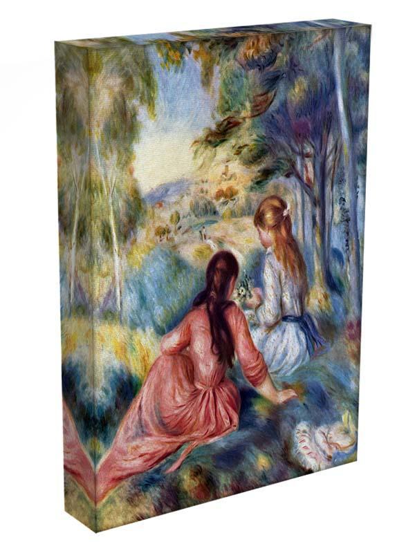 Young girls in the meadow by Renoir Canvas Print or Poster - Canvas Art Rocks - 3