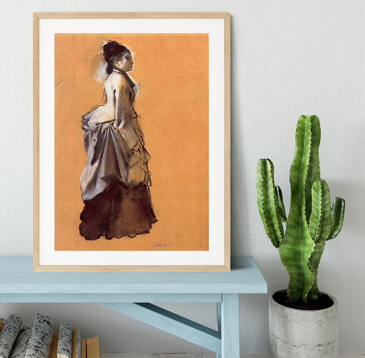 Young lady in the road costume by Degas Framed Print - Canvas Art Rocks - 3
