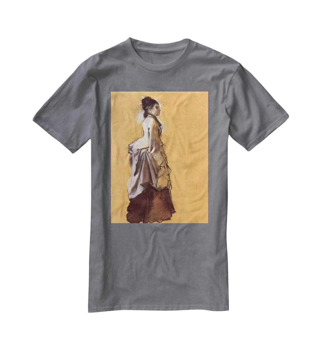 Young lady in the road costume by Degas T-Shirt - Canvas Art Rocks - 3