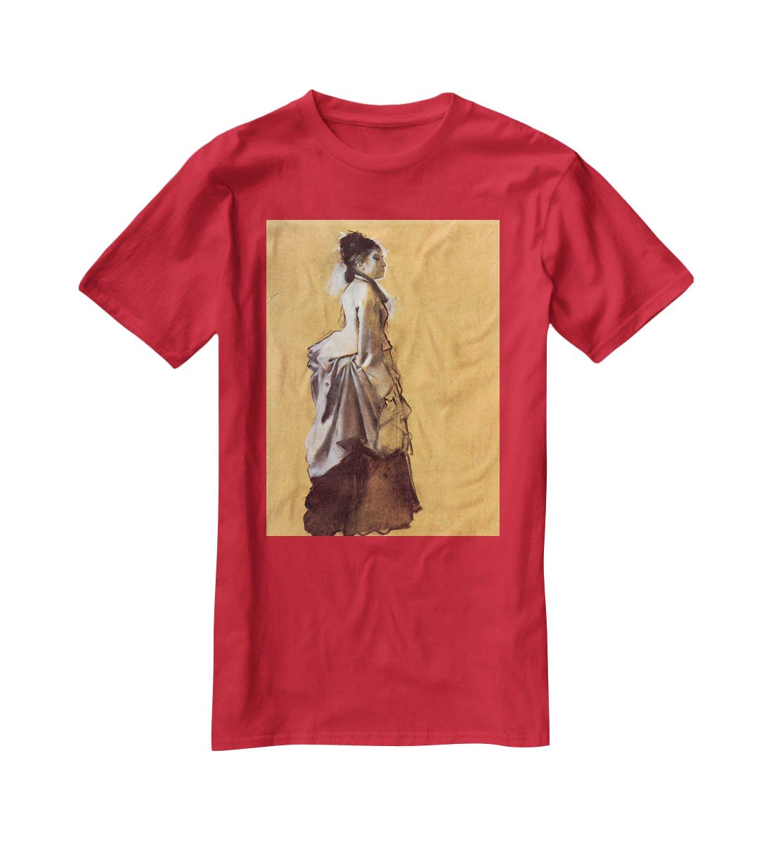 Young lady in the road costume by Degas T-Shirt - Canvas Art Rocks - 4