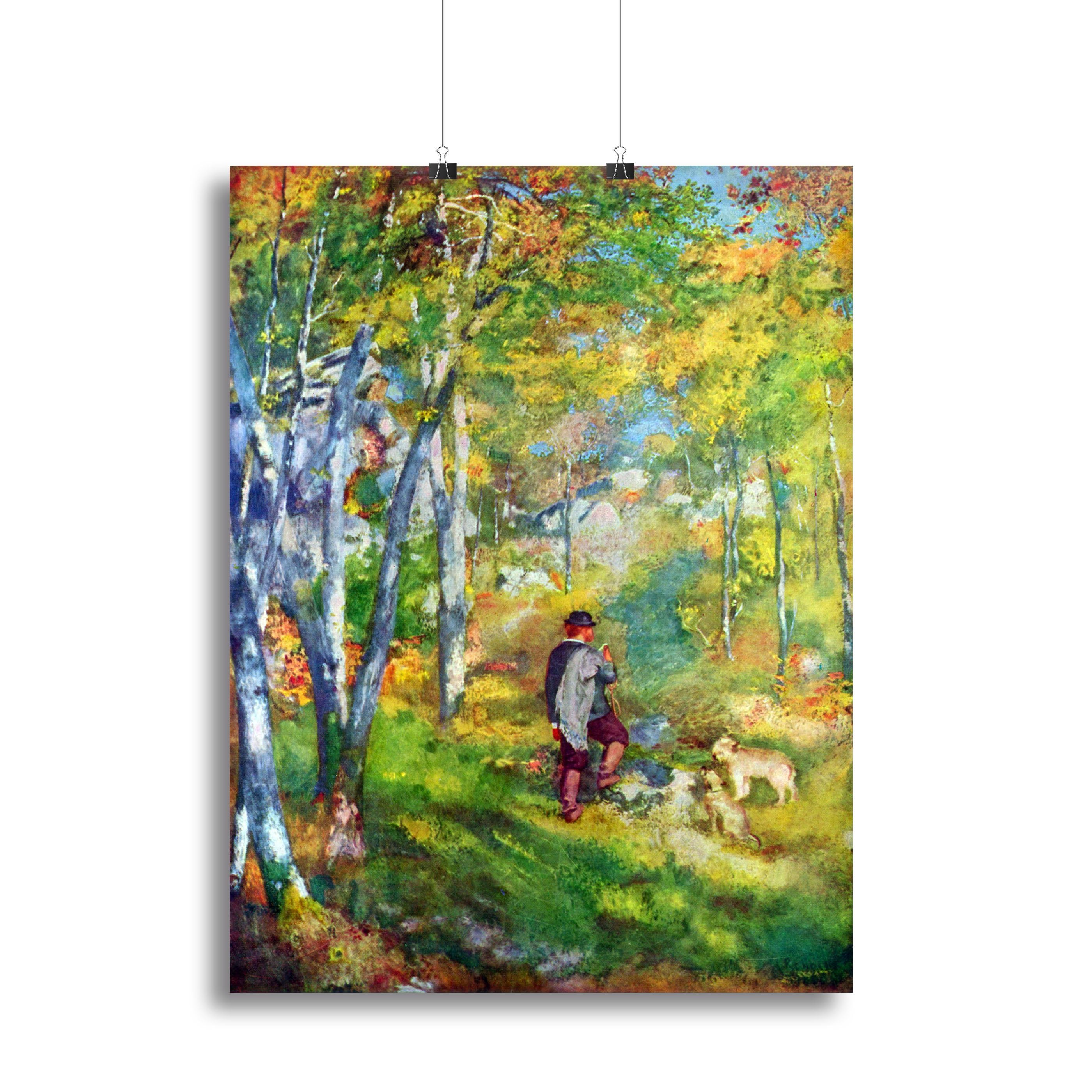 Young man in the forest of Fontainebleau by Renoir Canvas Print or Poster