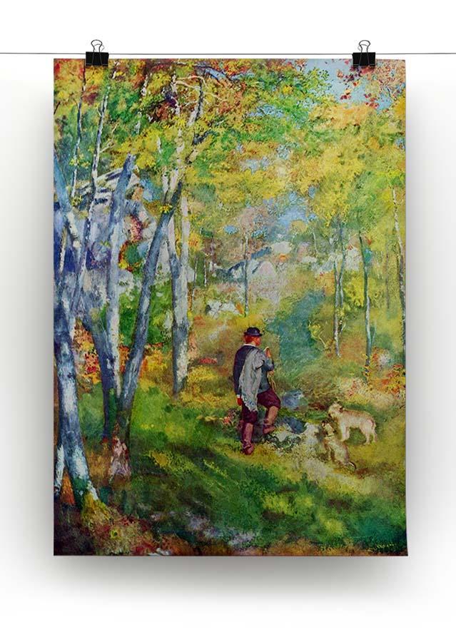 Young man in the forest of Fontainebleau by Renoir Canvas Print or Poster - Canvas Art Rocks - 2