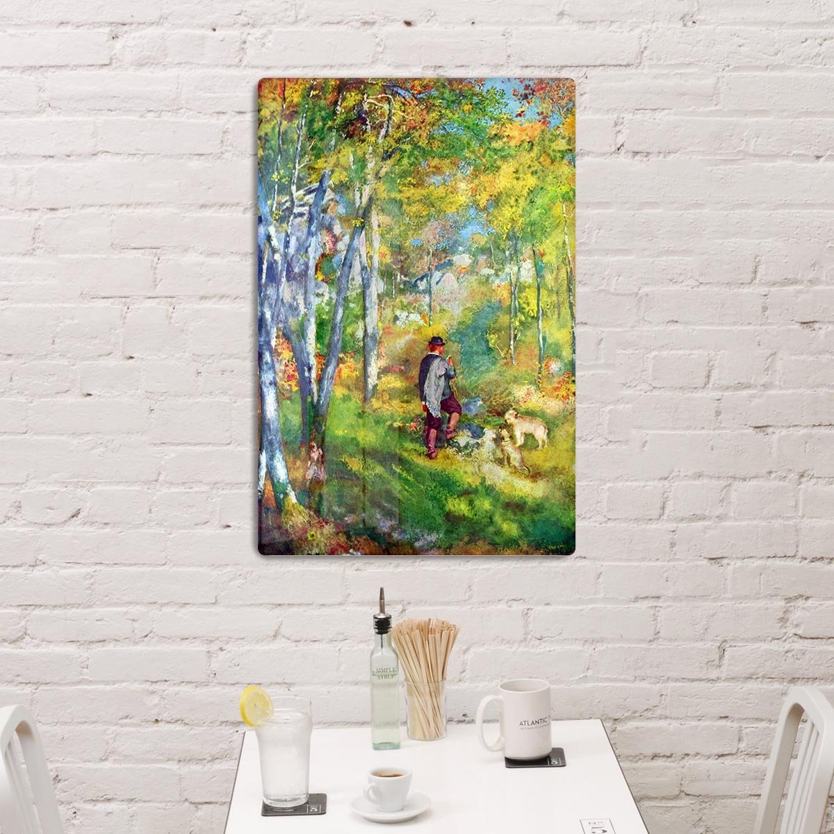 Young man in the forest of Fontainebleau by Renoir HD Metal Print