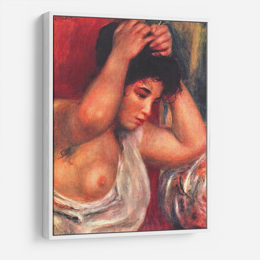 Young woman hairdressing by Renoir HD Metal Print