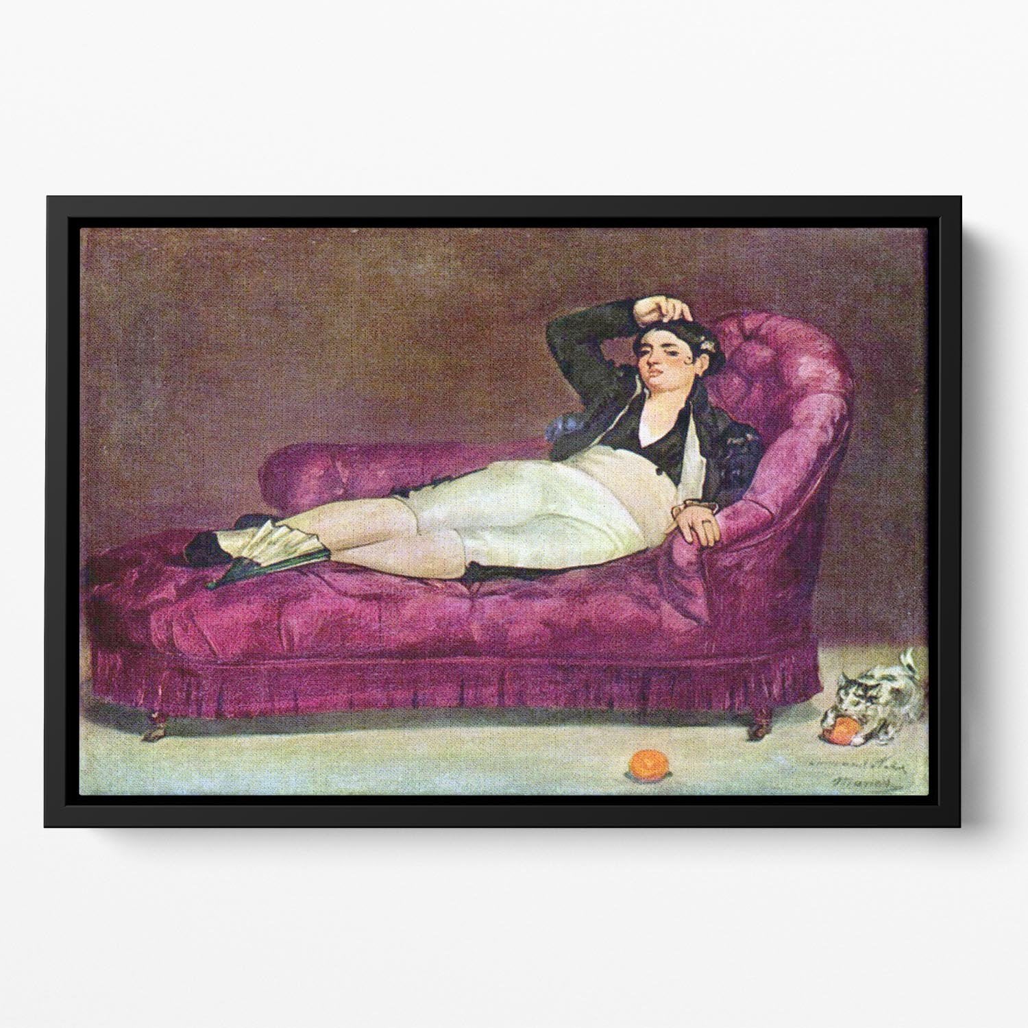 Young woman in Spanish dress by Manet Floating Framed Canvas