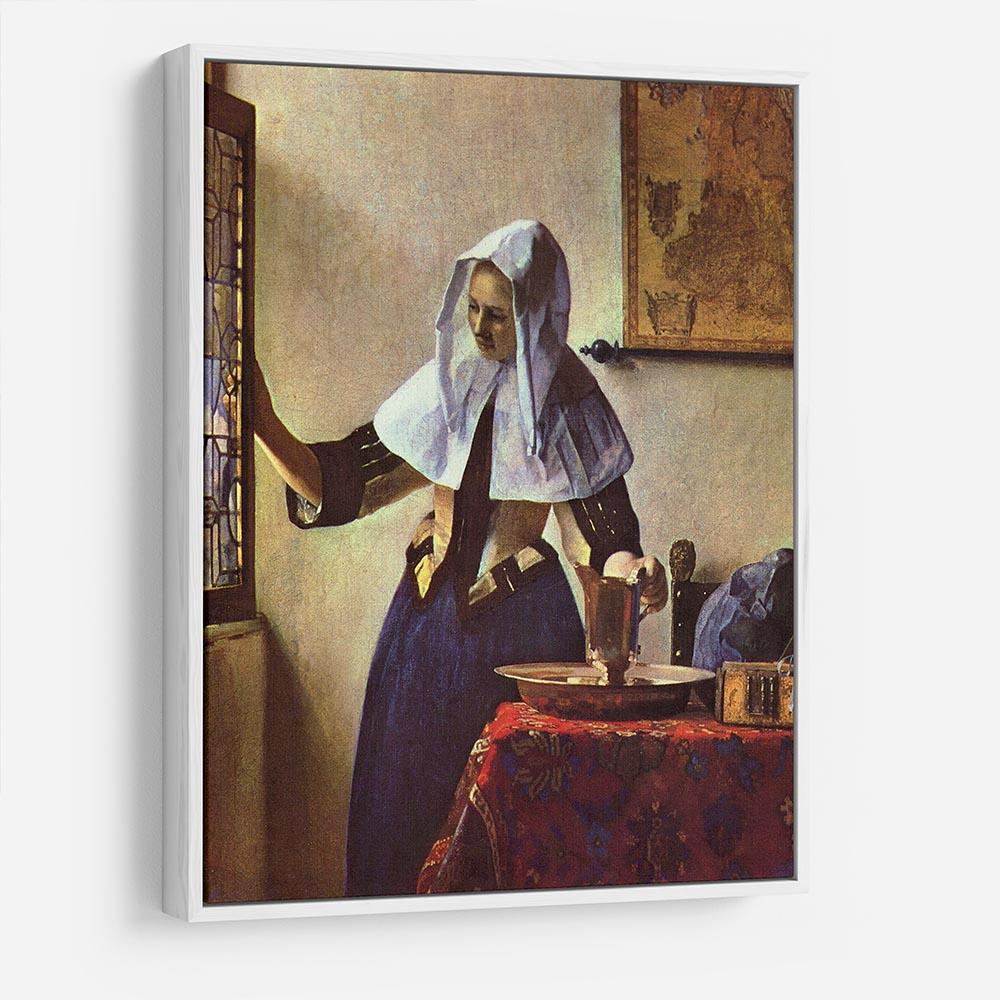Young woman with a water jug at the window by Vermeer HD Metal Print - Canvas Art Rocks - 7