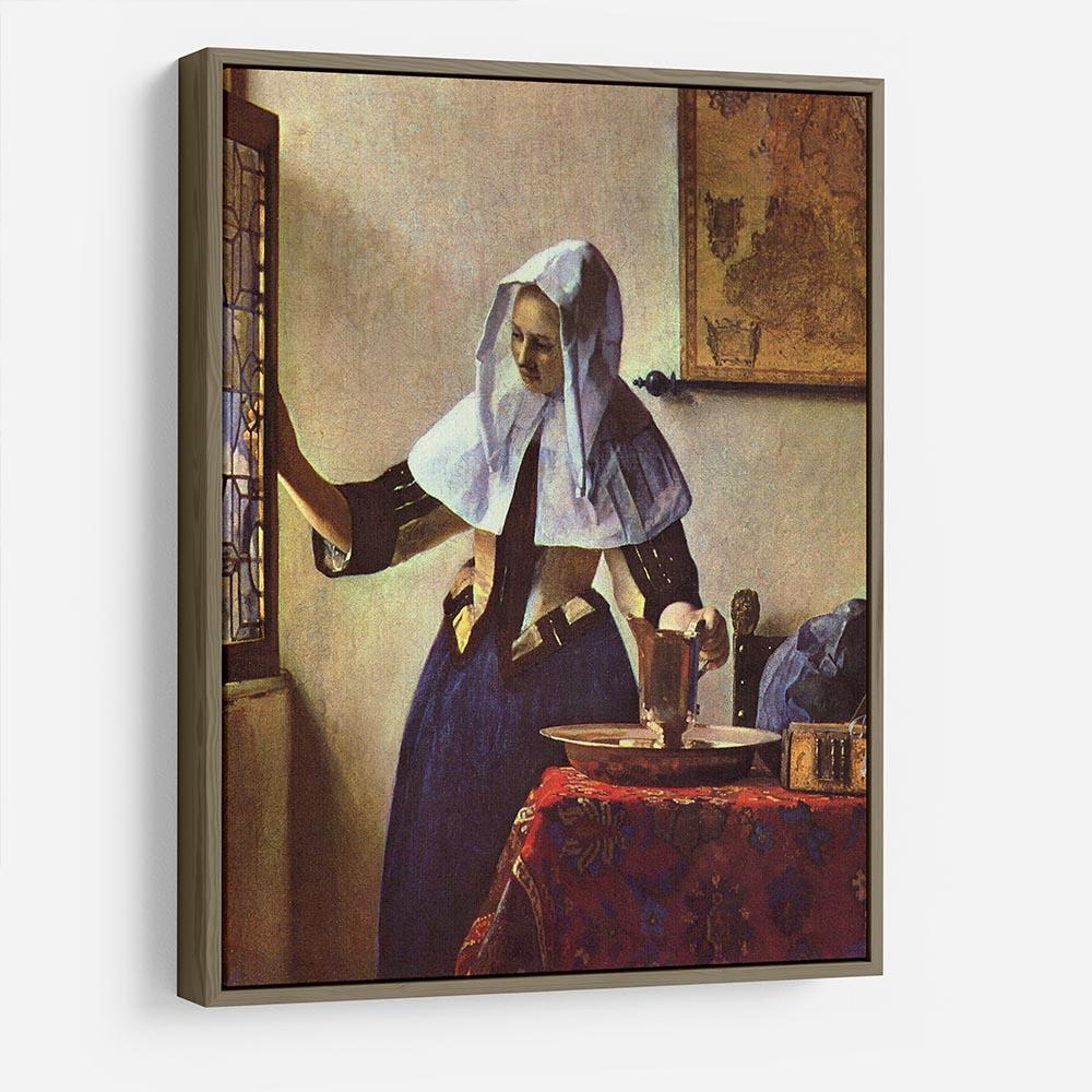 Young woman with a water jug at the window by Vermeer HD Metal Print - Canvas Art Rocks - 10