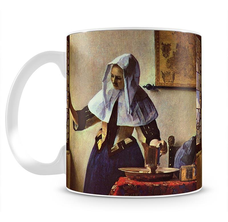 Young woman with a water jug at the window by Vermeer Mug - Canvas Art Rocks - 1