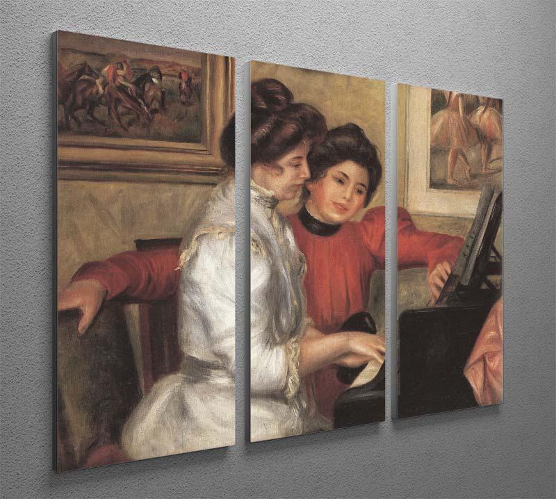Yvonne and Christine Lerolle at the piano by Renoir 3 Split Panel Canvas Print - Canvas Art Rocks - 2