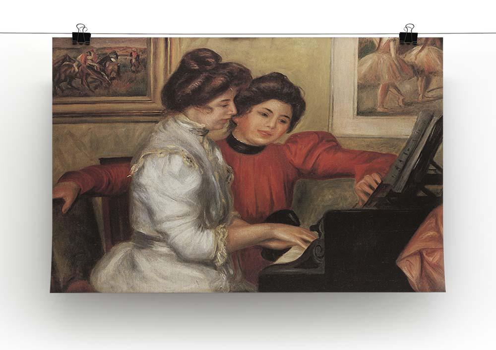 Yvonne and Christine Lerolle at the piano by Renoir Canvas Print or Poster - Canvas Art Rocks - 2