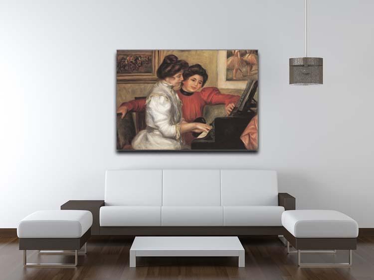 Yvonne and Christine Lerolle at the piano by Renoir Canvas Print or Poster - Canvas Art Rocks - 4