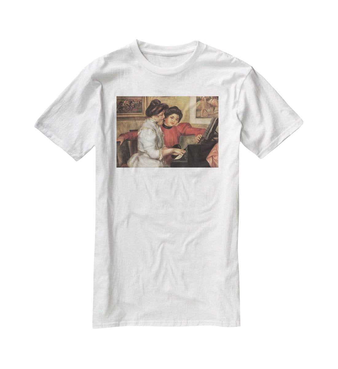 Yvonne and Christine Lerolle at the piano by Renoir T-Shirt - Canvas Art Rocks - 5
