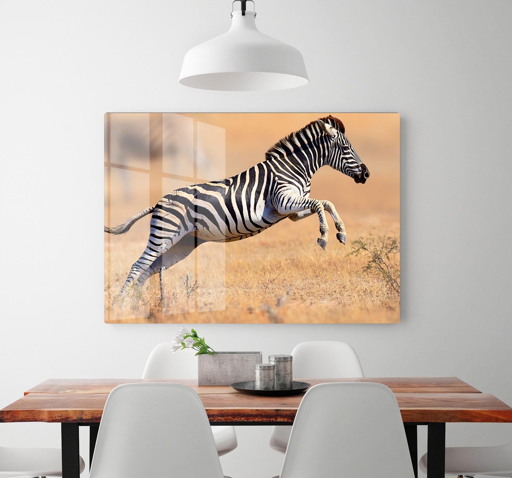 Zebra HD Metal Print - Canvas Art Rocks - 2
