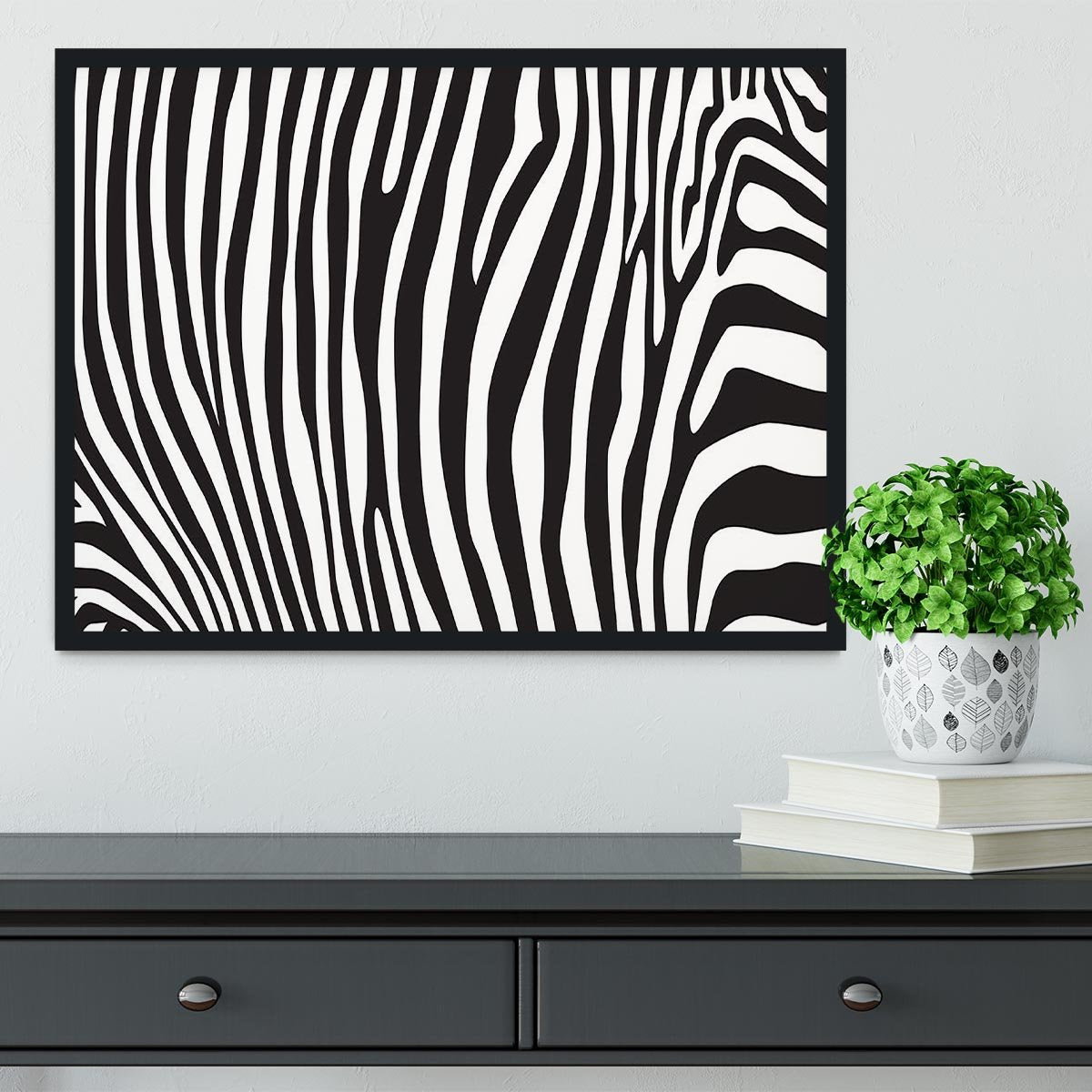 Zebra stripes pattern Framed Print - Canvas Art Rocks - 2