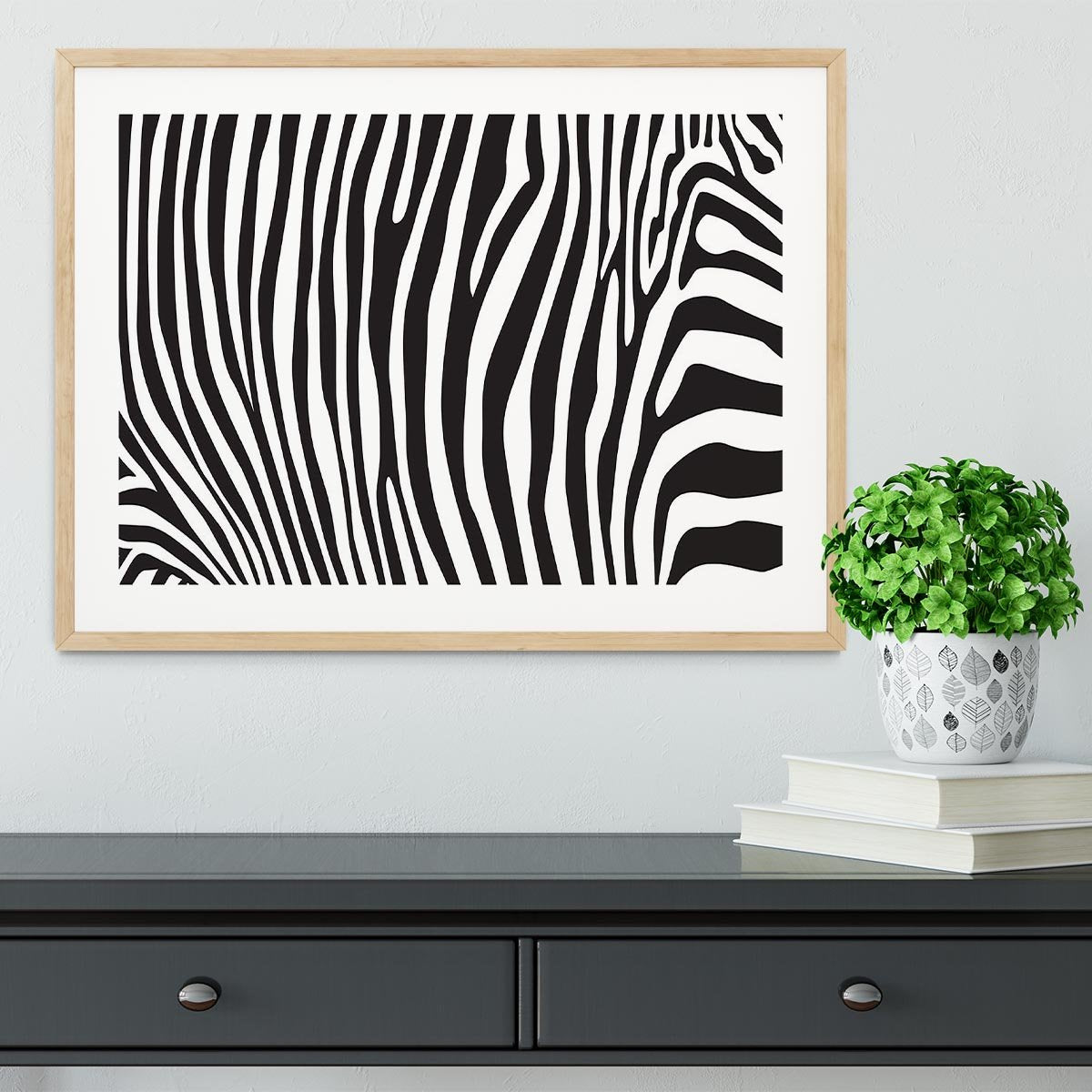 Zebra stripes pattern Framed Print - Canvas Art Rocks - 3
