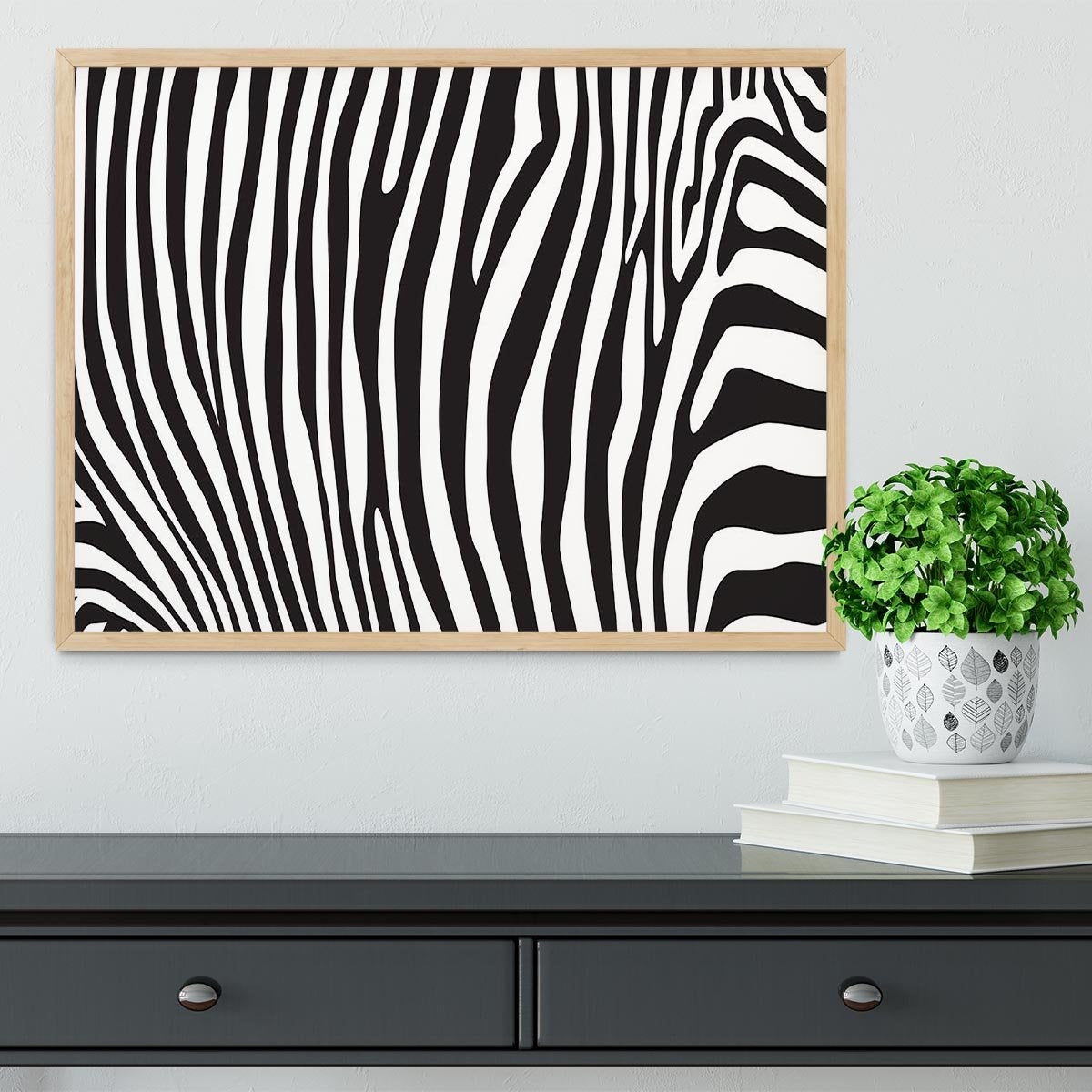 Zebra stripes pattern Framed Print - Canvas Art Rocks - 4