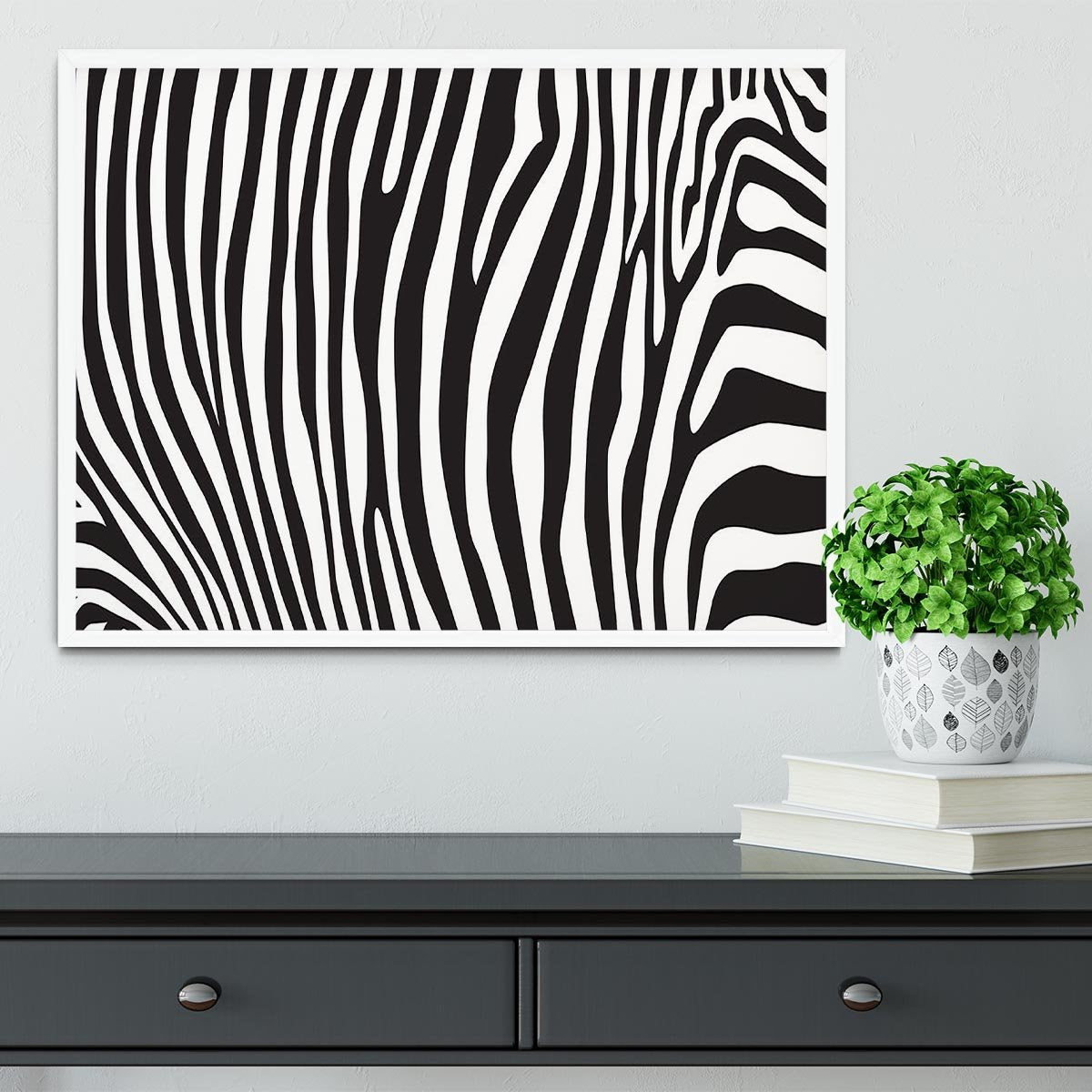 Zebra stripes pattern Framed Print - Canvas Art Rocks -6