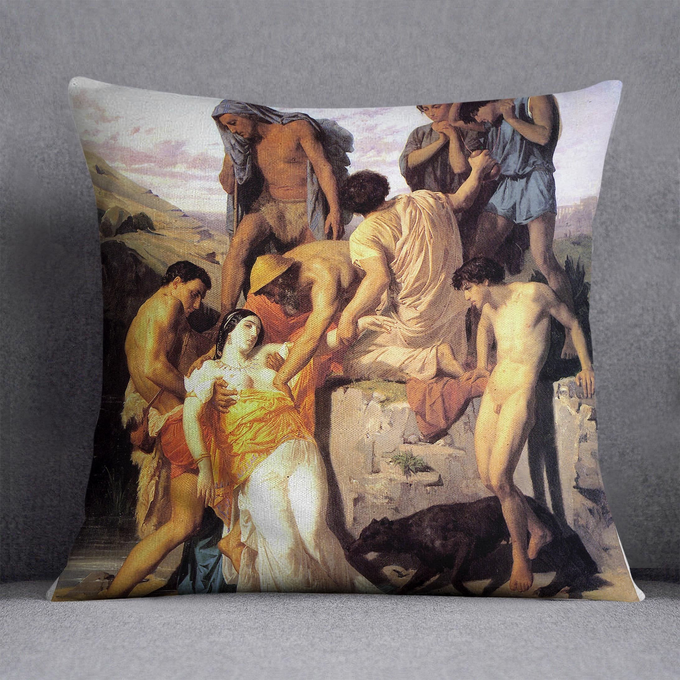 Zenobia 1850 By Bouguereau Throw Pillow