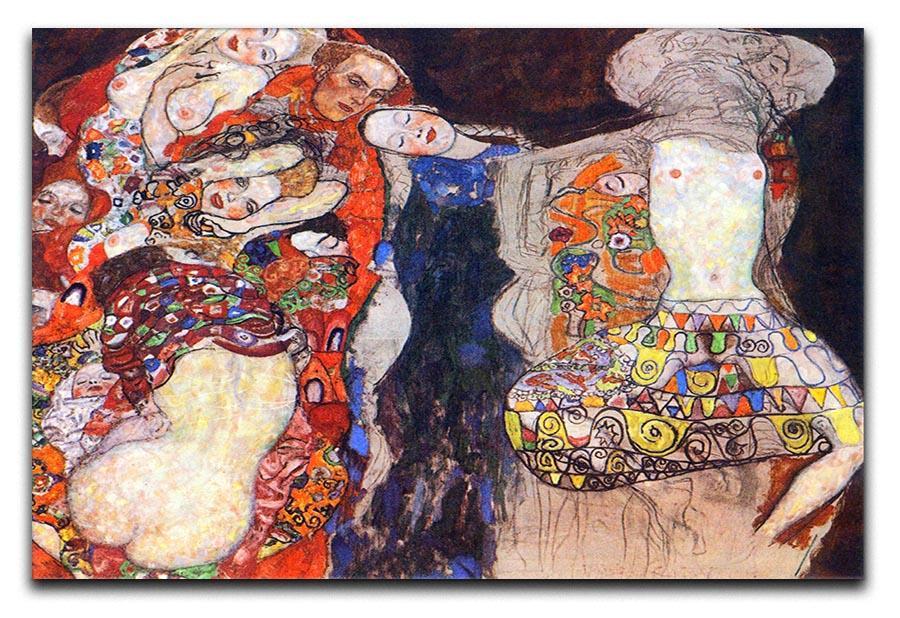 adorn the bride with veil and wreath by Klimt Canvas Print or Poster  - Canvas Art Rocks - 1