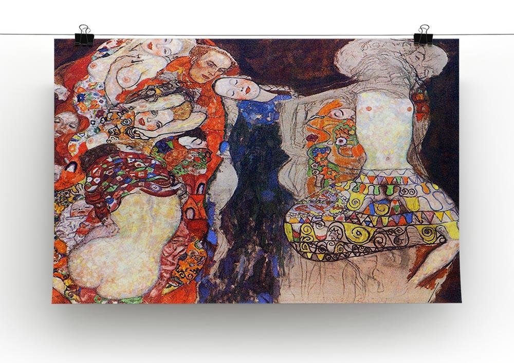 adorn the bride with veil and wreath by Klimt Canvas Print or Poster - Canvas Art Rocks - 2