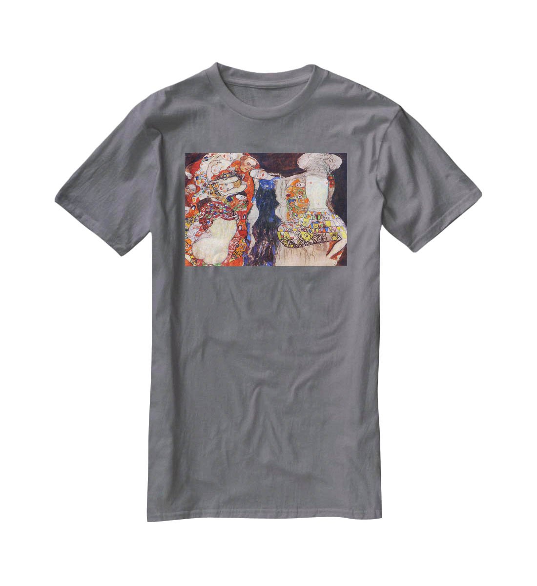 adorn the bride with veil and wreath by Klimt T-Shirt - Canvas Art Rocks - 3