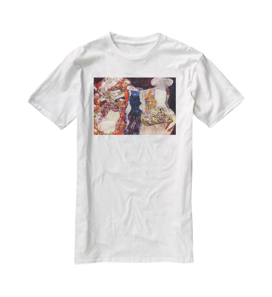 adorn the bride with veil and wreath by Klimt T-Shirt - Canvas Art Rocks - 5