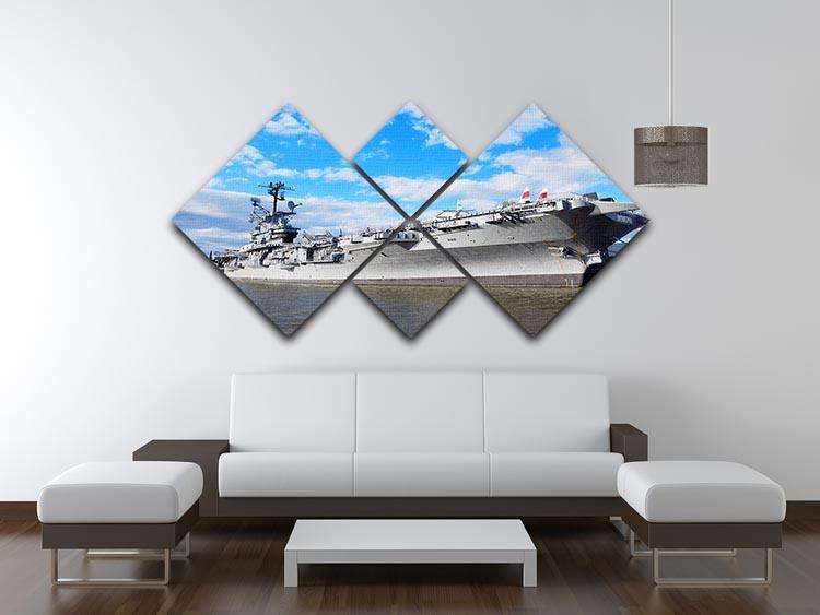 aircraft carriers built during World War II 4 Square Multi Panel Canvas  - Canvas Art Rocks - 3