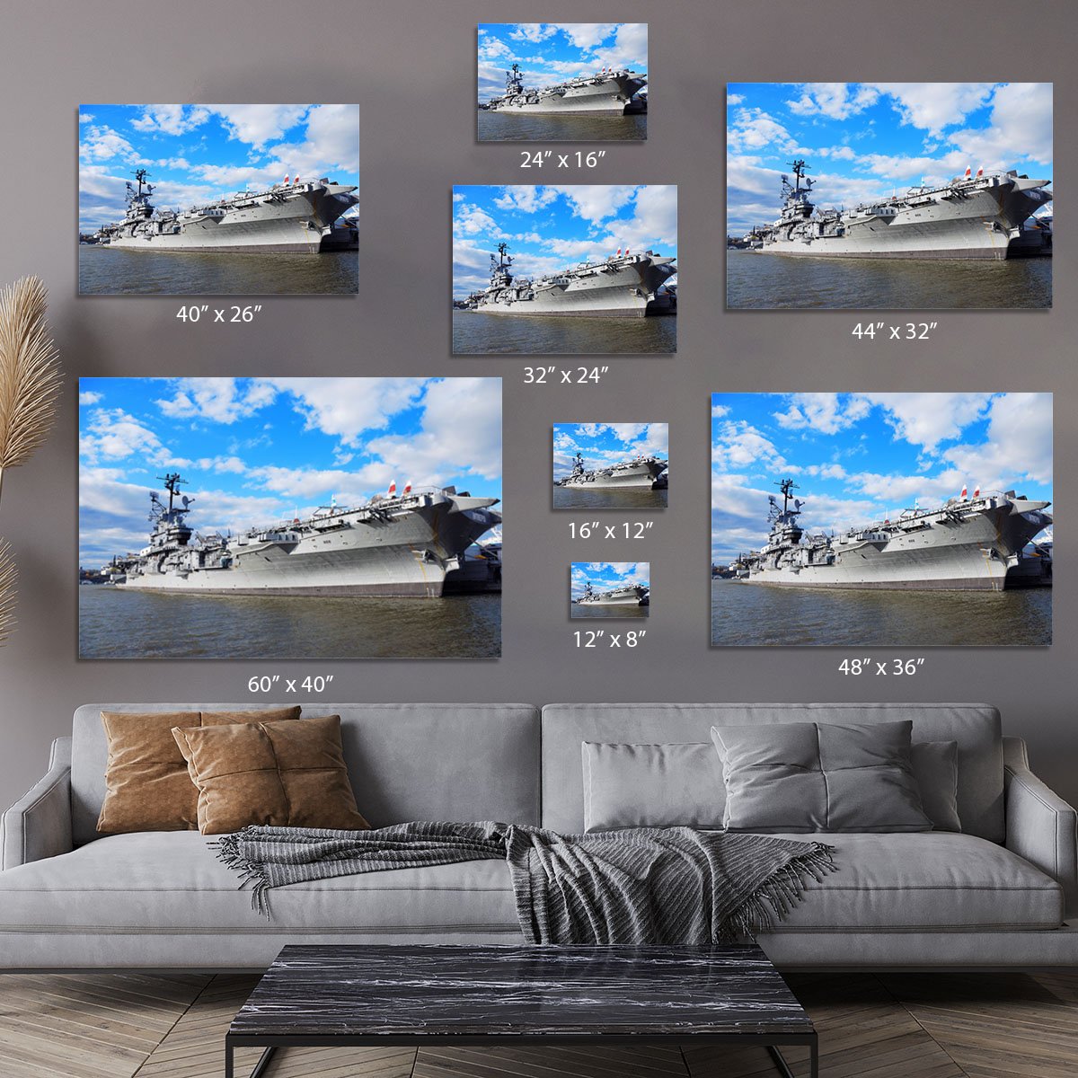 aircraft carriers built during World War II Canvas Print or Poster