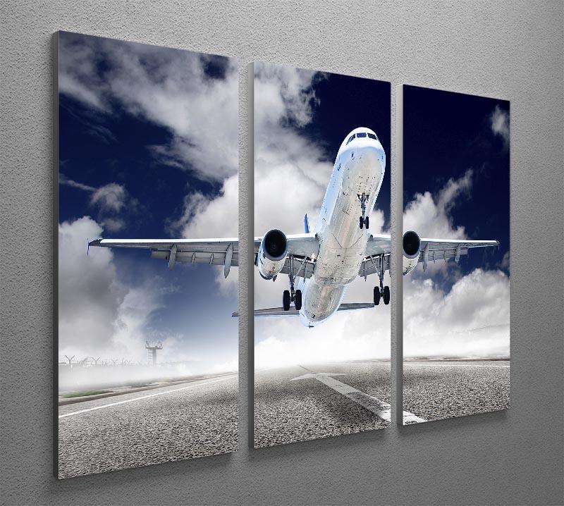 airplane take-off 3 Split Panel Canvas Print - Canvas Art Rocks - 2