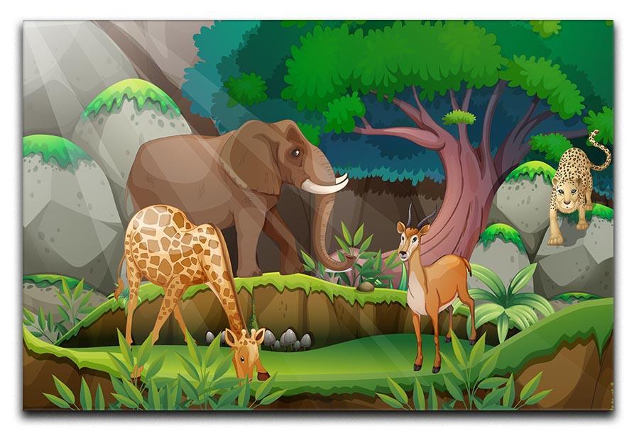 animals in the jungle Canvas Print or Poster - Canvas Art Rocks - 1