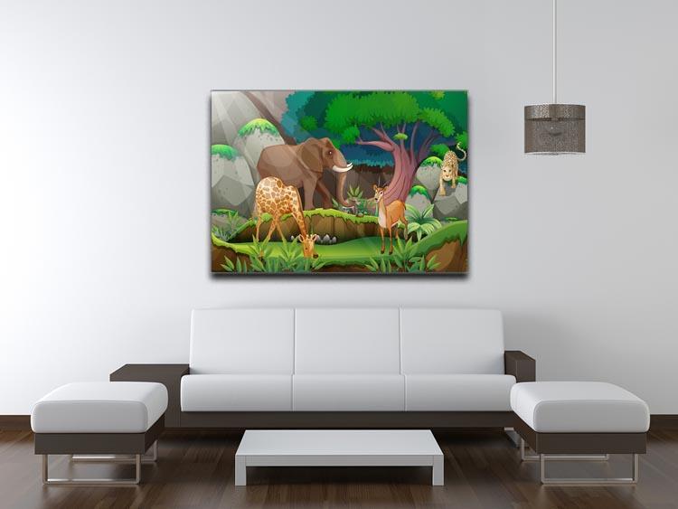 animals in the jungle Canvas Print or Poster - Canvas Art Rocks - 4