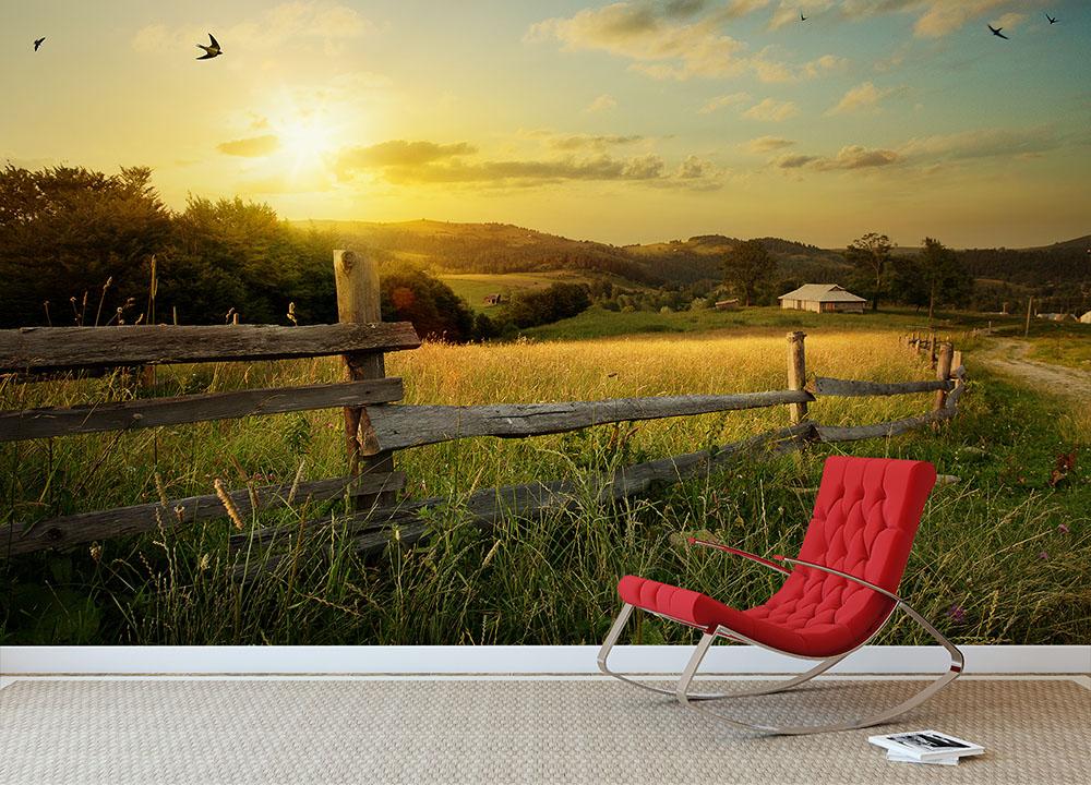 art rural landscape Wall Mural Wallpaper - Canvas Art Rocks - 2