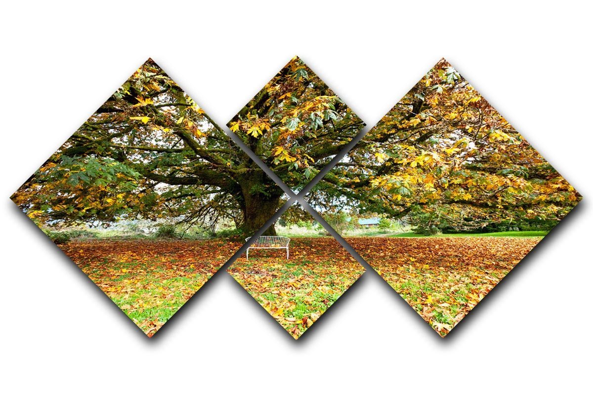 autumn leaves 4 Square Multi Panel Canvas  - Canvas Art Rocks - 1