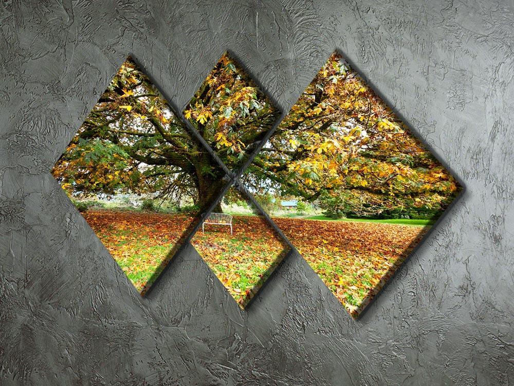 autumn leaves 4 Square Multi Panel Canvas  - Canvas Art Rocks - 2