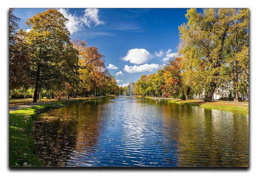 autumn park on the river Canvas Print or Poster  - Canvas Art Rocks - 1