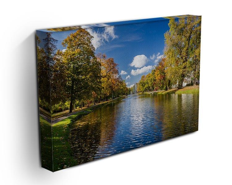 autumn park on the river Canvas Print or Poster - Canvas Art Rocks - 3