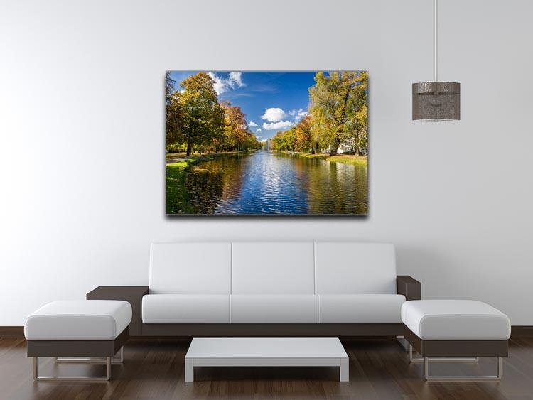 autumn park on the river Canvas Print or Poster - Canvas Art Rocks - 4