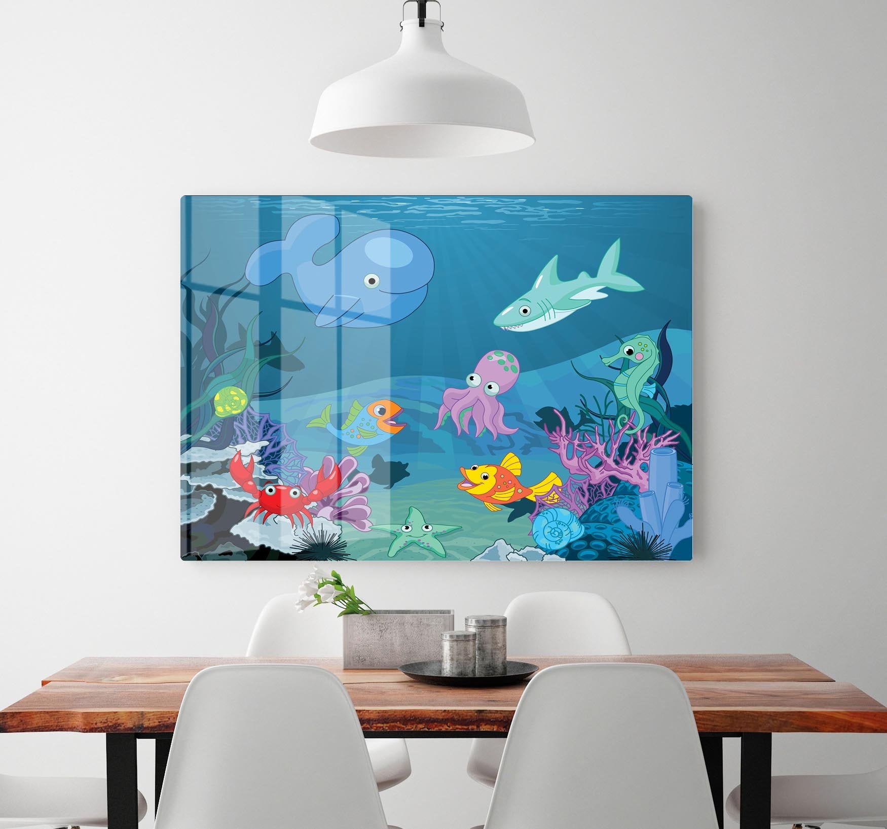 background of an underwater life HD Metal Print - Canvas Art Rocks - 2