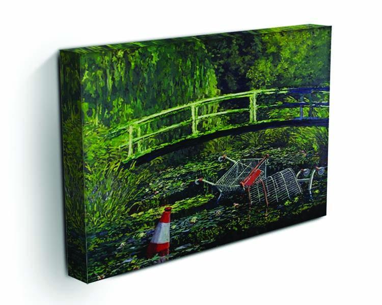 banksy Water Lilies Trash Canvas Print or Poster - Canvas Art Rocks - 3