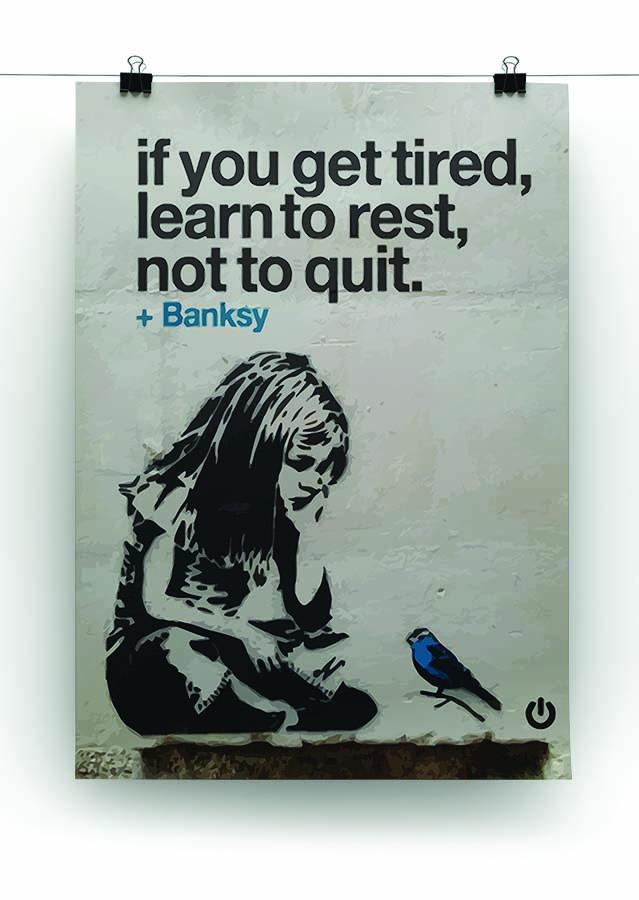 banksy if you get tired Canvas Print or Poster - Canvas Art Rocks - 2