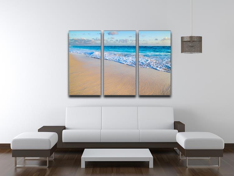 beach and beautiful tropical sea 3 Split Panel Canvas Print - Canvas Art Rocks - 3