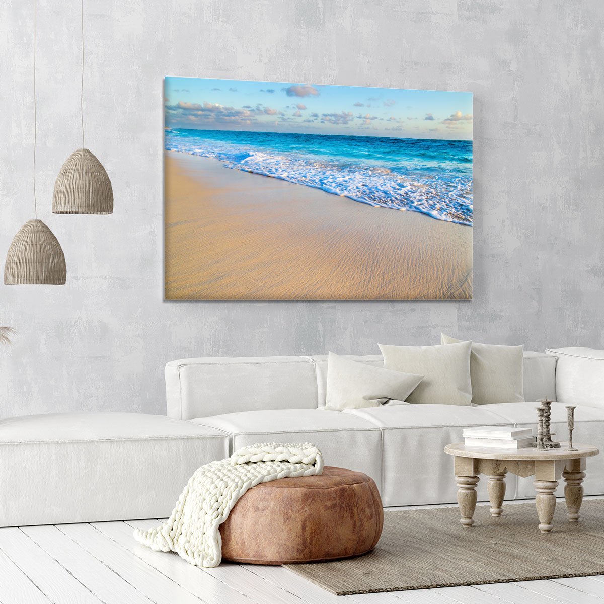 beach and beautiful tropical sea Canvas Print or Poster