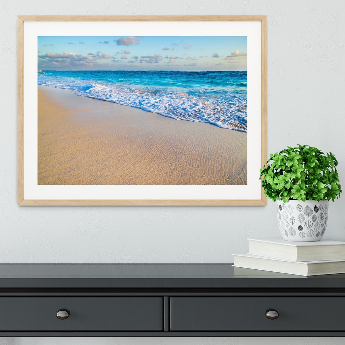 beach and beautiful tropical sea Framed Print - Canvas Art Rocks - 3