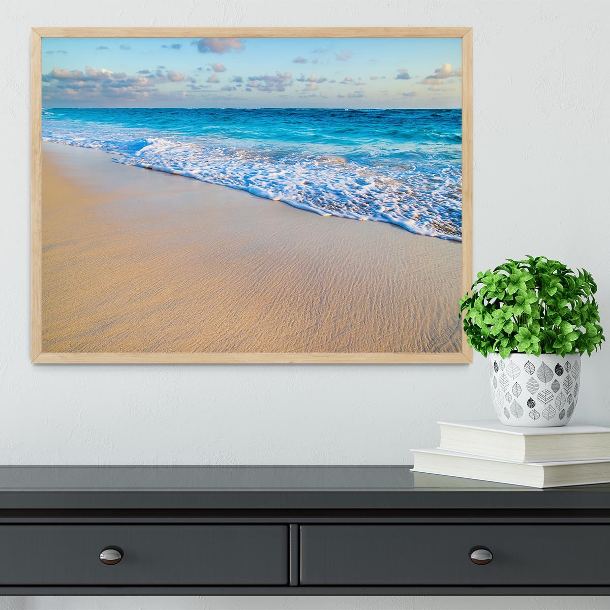 beach and beautiful tropical sea Framed Print - Canvas Art Rocks - 4