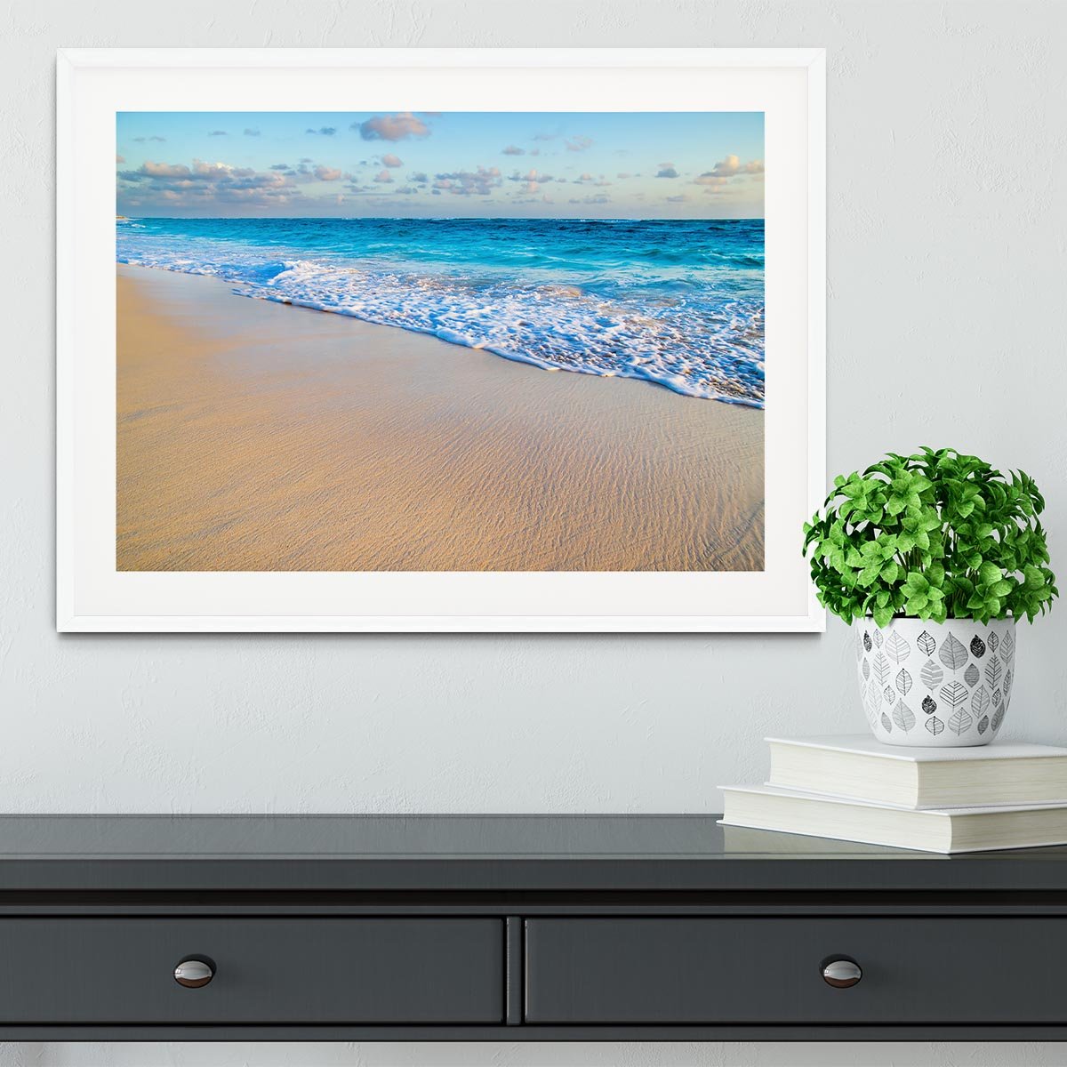 beach and beautiful tropical sea Framed Print - Canvas Art Rocks - 5