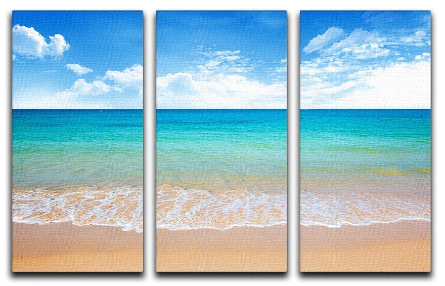 beach and tropical sea 3 Split Panel Canvas Print - Canvas Art Rocks - 1