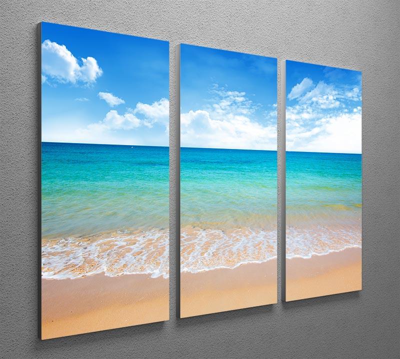 beach and tropical sea 3 Split Panel Canvas Print - Canvas Art Rocks - 2