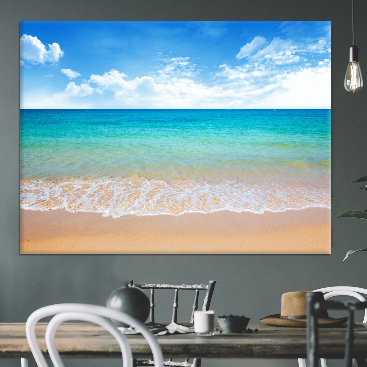beach and tropical sea Canvas Print or Poster