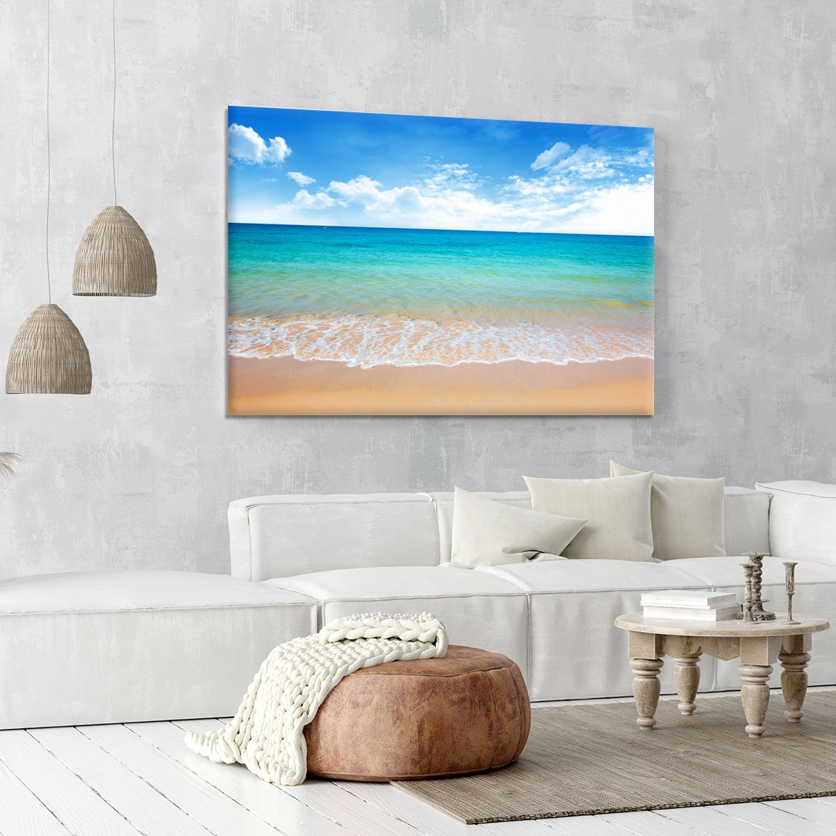 beach and tropical sea Canvas Print or Poster