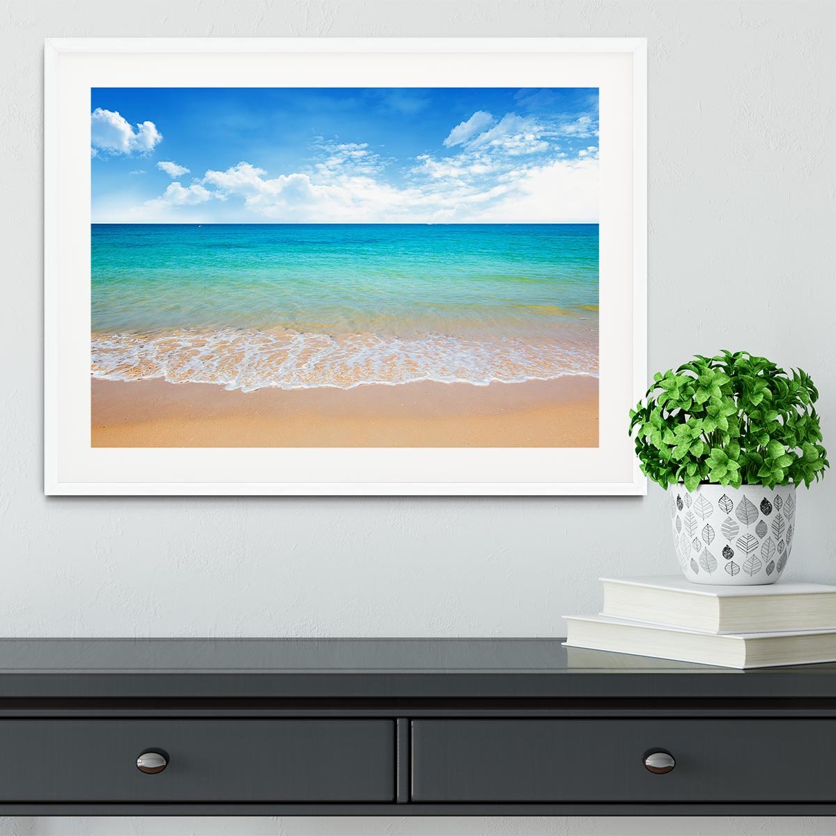 beach and tropical sea Framed Print - Canvas Art Rocks - 5